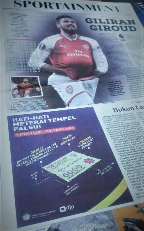 Sosialisasi media cetak dan radio Meterai Tempel