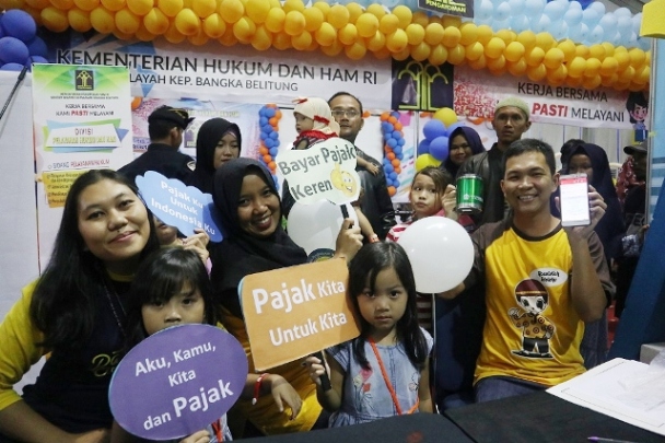 Kemeriahan Bangka Expo di stand Kanwil DJP Sumsel Babel.