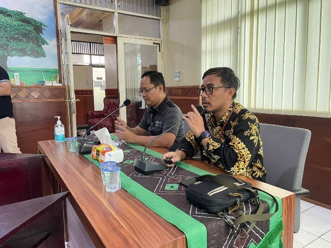 Kepala KP2KP Martapura memberikan pemaparan terkait kewajiban perpajakan instansi pemerintah