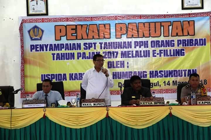 Sambutan Pembukaan Pekan Panutan oleh Wakil Bupati Humbahas Saut Parlindungan Simamora