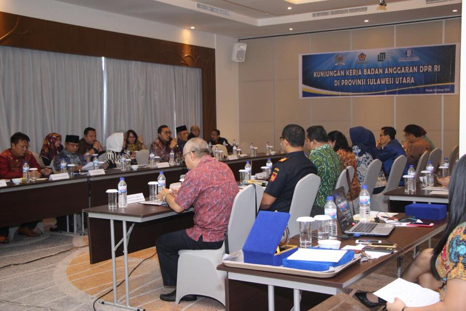 Suasana rapat dengan Banggar DPR RI