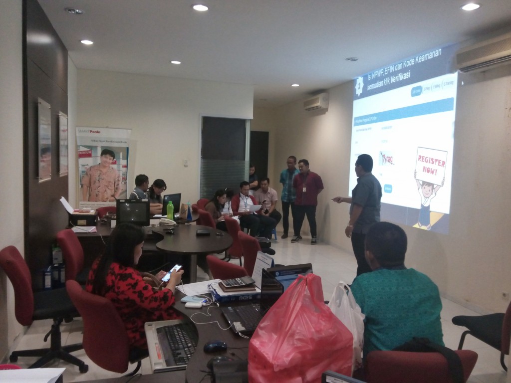 Suasana sosialisasi di Bank Panin