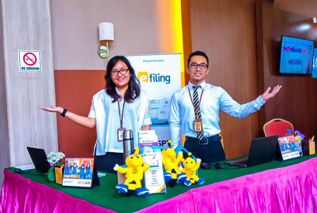 Stan pojok pajak hadir dalam acara rakornas pelayanan terpadu satu pintu tahun 2018