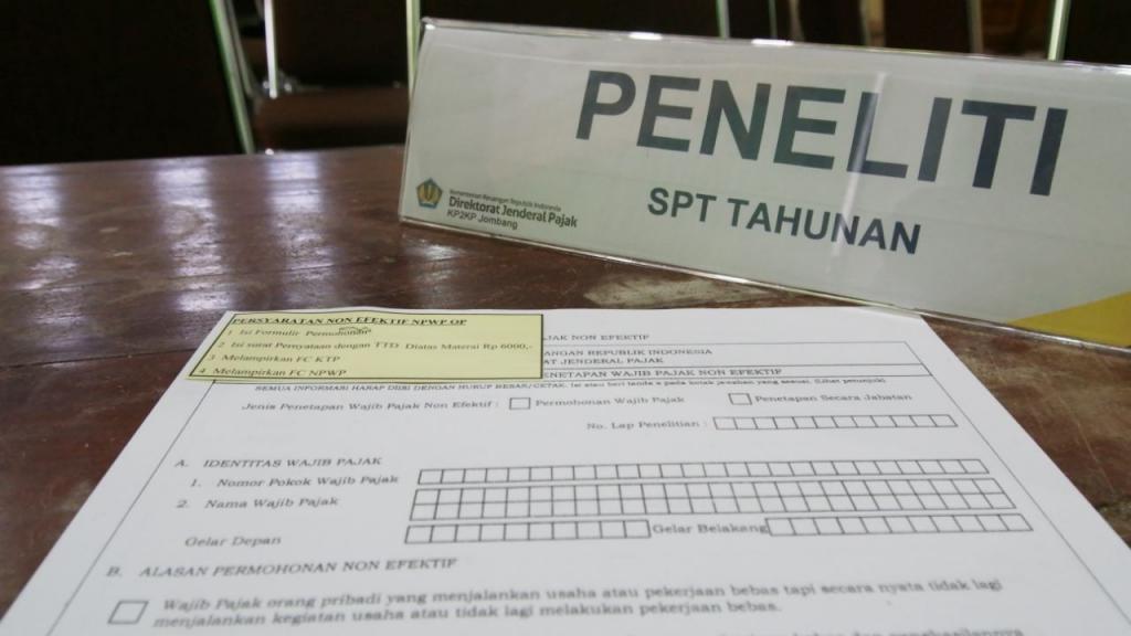 Formulir Non-Efektif sudah disiapkan di setiap sudut ruangan SPT Tahunan