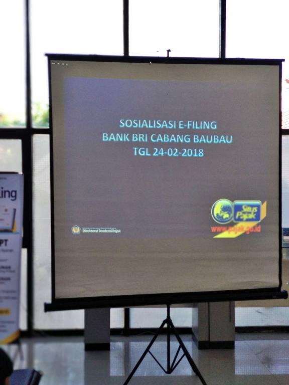 Acara Sosialisasi E-Filing di BRI Cabang Baubau