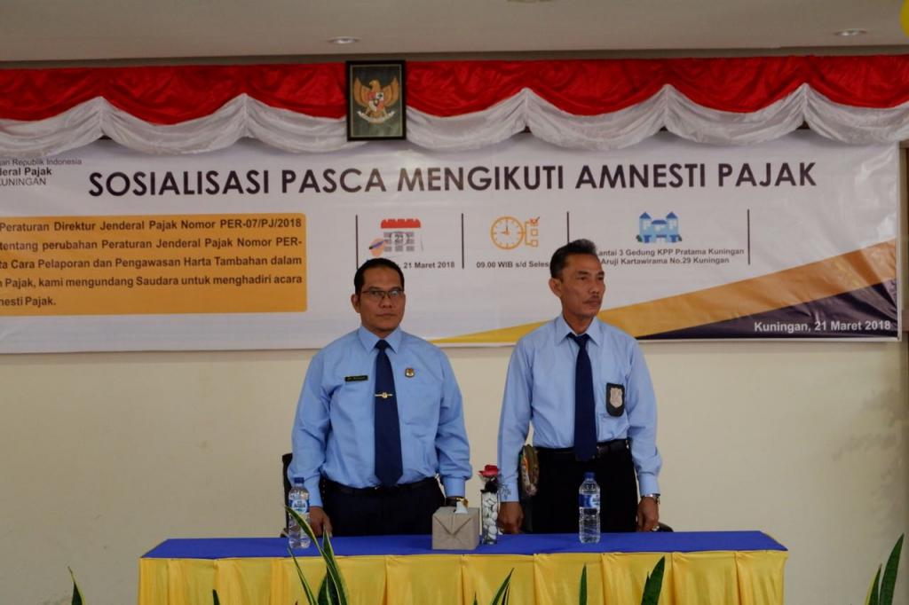 Kepala KPP Pratama Kuningan membuka acara Sosialisasi Pasca Mengikuti Tax Amnesty