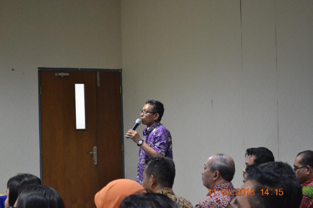 Kasubdit Investigasi Internal memberikan materi